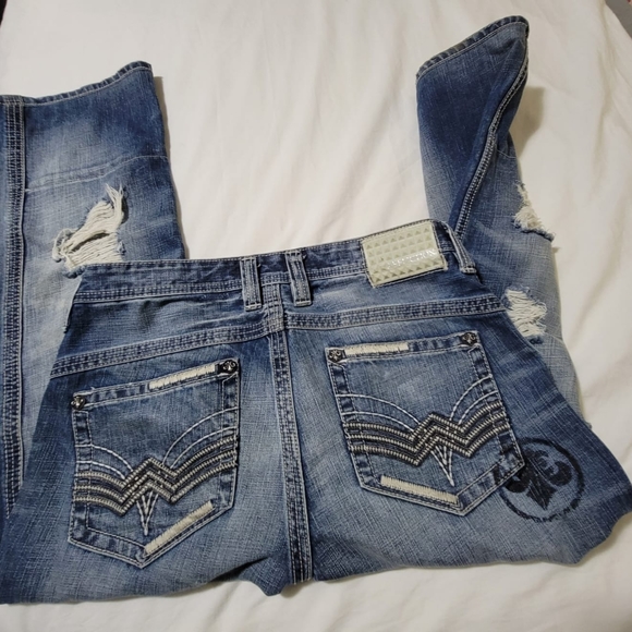 Affliction Men's Distress Jeans - Picture 6 of 8